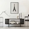 Artgeist Plakatas - Eiffel Tower Simple Juodas-and-Baltas Graphic