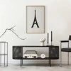 Artgeist Plakatas - Eiffel Tower Simple Juodas-and-Baltas Graphic