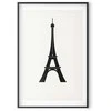 Artgeist Plakatas - Eiffel Tower Simple Juodas-and-Baltas Graphic