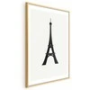 Artgeist Plakatas - Eiffel Tower Simple Juodas-and-Baltas Graphic