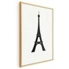 Artgeist Plakatas - Eiffel Tower Simple Juodas-and-Baltas Graphic
