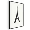 Artgeist Plakatas - Eiffel Tower Simple Juodas-and-Baltas Graphic