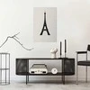 Artgeist Plakatas - Eiffel Tower Simple Juodas-and-Baltas Graphic