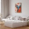 Artgeist Plakatas - Exotic Wings - parrot among abstract leaf patterns