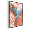 Artgeist Plakatas - Exotic Wings - parrot among abstract leaf patterns