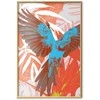 Artgeist Plakatas - Exotic Wings - parrot among abstract leaf patterns