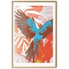 Artgeist Plakatas - Exotic Wings - parrot among abstract leaf patterns
