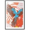 Artgeist Plakatas - Exotic Wings - parrot among abstract leaf patterns