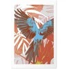 Artgeist Plakatas - Exotic Wings - parrot among abstract leaf patterns