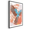 Artgeist Plakatas - Exotic Wings - parrot among abstract leaf patterns