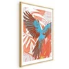 Artgeist Plakatas - Exotic Wings - parrot among abstract leaf patterns