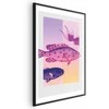 Artgeist Plakatas - Fantastic Fish - artistic illustration of fish on a colorful background