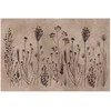 Artgeist Plakatas - Field Flowers - juodas plants on a lime wash background