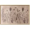 Artgeist Plakatas - Field Flowers - juodas plants on a lime wash background