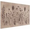Artgeist Plakatas - Field Flowers - juodas plants on a lime wash background