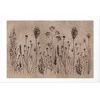 Artgeist Plakatas - Field Flowers - juodas plants on a lime wash background