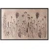 Artgeist Plakatas - Field Flowers - juodas plants on a lime wash background