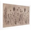 Artgeist Plakatas - Field Flowers - juodas plants on a lime wash background