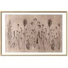 Artgeist Plakatas - Field Flowers - juodas plants on a lime wash background
