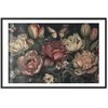 Artgeist Plakatas - Flowers on a Turquoise Background