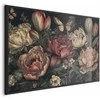 Artgeist Plakatas - Flowers on a Turquoise Background