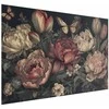 Artgeist Plakatas - Flowers on a Turquoise Background