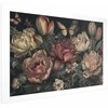 Artgeist Plakatas - Flowers on a Turquoise Background