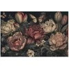 Artgeist Plakatas - Flowers on a Turquoise Background