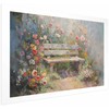Artgeist Plakatas - Flowery bench - impressionist painting full of flowers