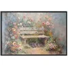 Artgeist Plakatas - Flowery bench - impressionist painting full of flowers