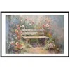 Artgeist Plakatas - Flowery bench - impressionist painting full of flowers