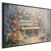 Artgeist Plakatas - Flowery bench - impressionist painting full of flowers