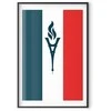 Artgeist Plakatas - French Flag with a Torch