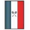 Artgeist Plakatas - French Flags and Juodas Badminton Rackets