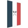 Artgeist Plakatas - French Flags and Juodas Badminton Rackets