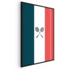Artgeist Plakatas - French Flags and Juodas Badminton Rackets