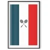 Artgeist Plakatas - French Flags and Juodas Badminton Rackets