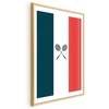Artgeist Plakatas - French Flags and Juodas Badminton Rackets