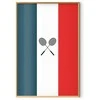Artgeist Plakatas - French Flags and Juodas Badminton Rackets