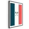 Artgeist Plakatas - French Flags and Juodas Badminton Rackets