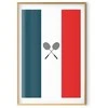 Artgeist Plakatas - French Flags and Juodas Badminton Rackets