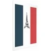 Artgeist Plakatas - Graphic Eiffel Tower Against the French Flag