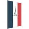 Artgeist Plakatas - Graphic Eiffel Tower Against the French Flag