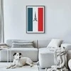 Artgeist Plakatas - Graphic Eiffel Tower Against the French Flag