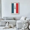 Artgeist Plakatas - Graphic Eiffel Tower Against the French Flag