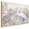 Artgeist Plakatas - Heron Wading in a Pond - illustration in light colors