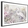 Artgeist Plakatas - Heron Wading in a Pond - illustration in light colors