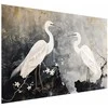 Artgeist Plakatas - Herons and Cherry Blossom - oriental-style illustration depicting birds