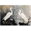 Artgeist Plakatas - Herons and Cherry Blossom - oriental-style illustration depicting birds