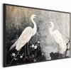 Artgeist Plakatas - Herons and Cherry Blossom - oriental-style illustration depicting birds